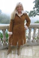 Nathalie Spanish Merino Sheepskin Coat With Detachable Hood And Fox Trim - Size 0
