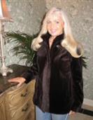 Dark Brown Sheared Mink Jacket - Size 8