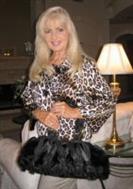 Black Fur Purse With Leather Knotts