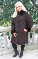 Tamara Expresso Spanish Merino Shearling Sheepskin Coat - Size 8