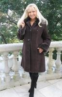 Smart Girl Hooded Spanish Merino Shearling Sheepskin Coat - Sizes 4 and 6