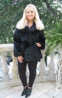 Black Rabbit Coat - Size 2