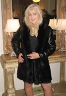 Black Babylamb Leather Reversible To Black Section Mink With Fox Trim Sizes 4 - 16