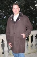 Dark Chocolate Suede Brisa Spanish Merino Shearling Sheepskin Coat - Sizes XL