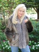 Pazazz Longhair Beaver Coat With Fox Trim