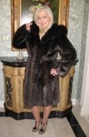 Classic Beauty Hooded Longhair Beaver Coat