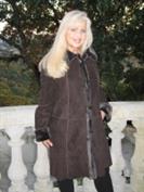 Shop Girl Brown Spanish Merino Shearling Sheepskin Coat - Size 6