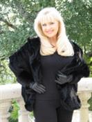 Ruffled Black Knitted Mink Shawl