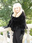 Alessia Black Knitted Mink Cape