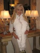 Snow White Rabbit Fur Fringe Scarf