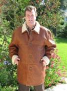 Montana Sky Leather Shearling Sheepskin Coat 37"