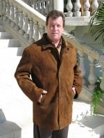 Terra Spanish Merino Shearling Sheepskin Coat Zip With Button Wind Flap - Size XL