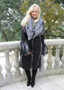 Stunning Spanish Merino Shearling Sheepskin With Silver Fox Flair