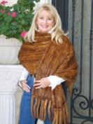 Whiskey Knitted Mink Shawl