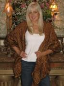 Double Knitted Whiskey Mink Shawl