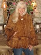 Fully Lined Whiskey Knitted Mink Coat