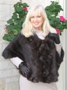 Mahogany Knitted Mink Cape