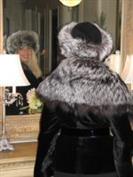 Silver Fox Hat With Black Felt Crown