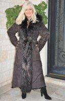 Bonnie Belinda Spanish Goat Suede Shearling Coat With Fox Trim - Size 10