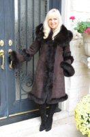 Brown Dynamite Spanish Merino Shearling Sheepskin Coat - Size 4