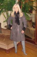 Mistletoe In Grey Napa Spanish Merino Shearling Sheepskin Coat- Size 8