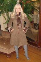 Mistletoe In Taupe Spanish Merino Shearling Sheepskin Coat