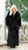 Carmella Black Section Mink Coat