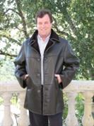 Chalet Brown Leather Merino Shearling Sheepskin Coat - Sizes Medium And XL