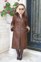 Little Miss City Slicker Detachable Hood Spanish Merino Shearling Sheepskin Leather Coat