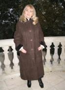 Chocolate Bunny Spanish Merino Shearling Sheepskin Coat - Size 12