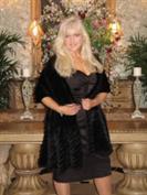 Black Knitted Mink Shawl/Stole