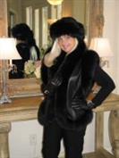 Black Mink Hat With Black Fox Brim