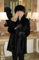 Black Mink Hat With Black Fox Trim