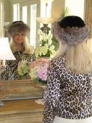 Blush Sheared Beaver Hat With Crystal Fox Trim