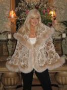 Wonderful Winter Sahara Sheared Beaver With Fox Trim With Laser Print