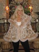 Wonderful Winter Sahara Sheared Beaver With Fox Trim With Laser Print