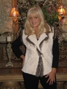 Wear Me Everywhere Sheared Beaver Fur Vest With Fox Trim And Laser Cut Design