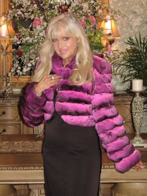 Cha Cha Hot Pink Chinchilla Bolero 
