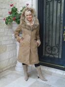 Lets Go Hooded Spanish Merino Shearling Sheepskin Coat - Size 6