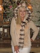 I Am Pretty Hooded Sheared Beaver Fur Vest With Fox Fur Trim
