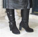 Pajar Toledo Black 100% Sheepskin/Shearling Leather and Nubuck Boots