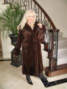 Hello Dolly Reversible Sheared Mink Coat With Longhair Trim