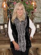 Mink Fur Vest With Silver Fox Trim