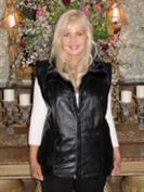 Reversible Black Mink And Leather Fur Vest