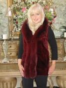 Scarlet Desire Reversible Mink Fur Vest With Fox Tuxedo