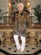 Fancy Wild Cross Fox Coat 32"