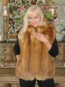 Doll Face Natural Red Fox Fur Vest