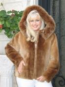 Golden Ginger Delight Sheared Beaver Parka With Fox Trim