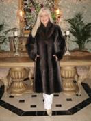 Phantom Of Delight Sheared Beaver Coat With Russian Sable Collar