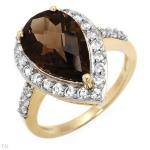 Majestic Ring With 4.56ctw Quartz And Topaz Beautifully Crafted In Yellow Gold